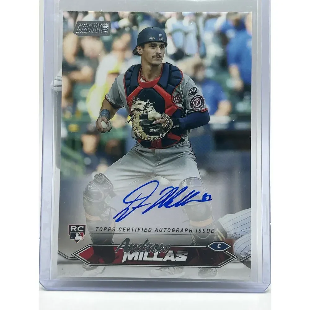 2024 Topps Stadium Club Andrew Millas Rookie On Card Auto Nationals RC - Picture 1 of 2